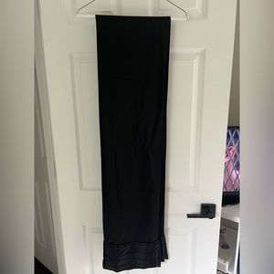 Black Satin Shawl/Wrap with Ruffled Ends